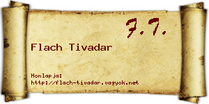 Flach Tivadar névjegykártya